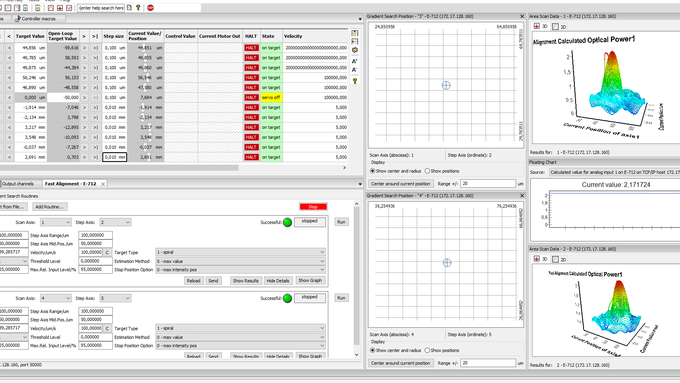 PIMikroMove中的快速对准支持